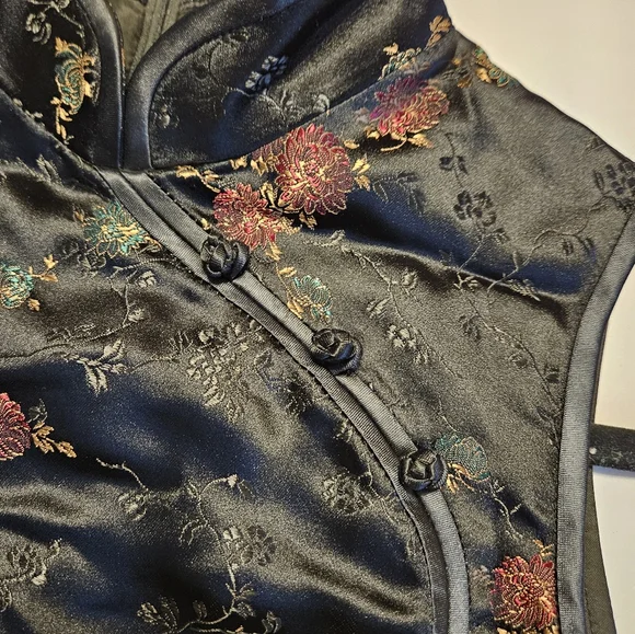 H&M Women's Size 4 Sleeveless Black Floral Dress - Picture 2 of 7